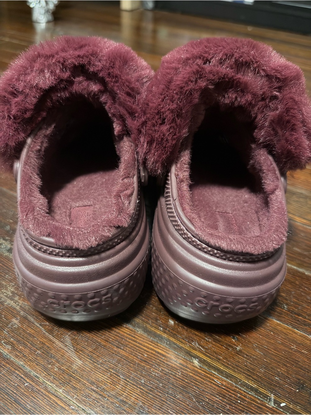 CROCS Faux-Fur Lined Slip-On Clog - Plum